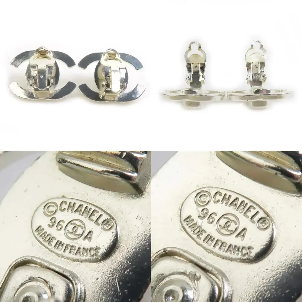 Chanel Cc Logo Clip-On Earrings Silver- #209563C73B - Picture 5 of 5